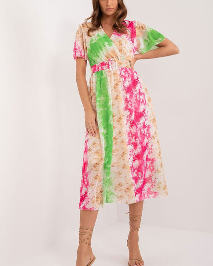 Robe d'été volantée à motifs