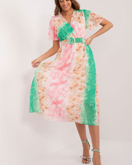 Robe d'été volantée à motifs