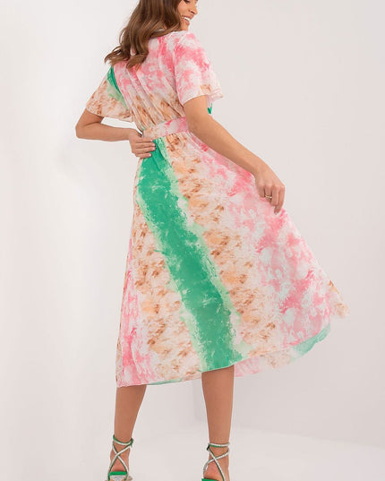 Robe d'été volantée à motifs