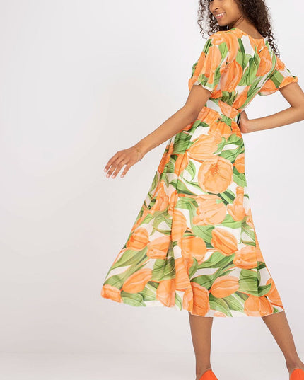 Robe d'été volantée à motifs