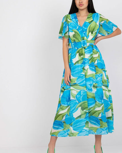 Robe d'été volantée à motifs