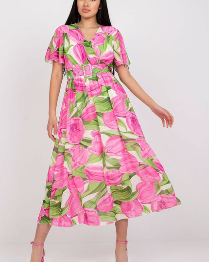 Robe d'été volantée à motifs