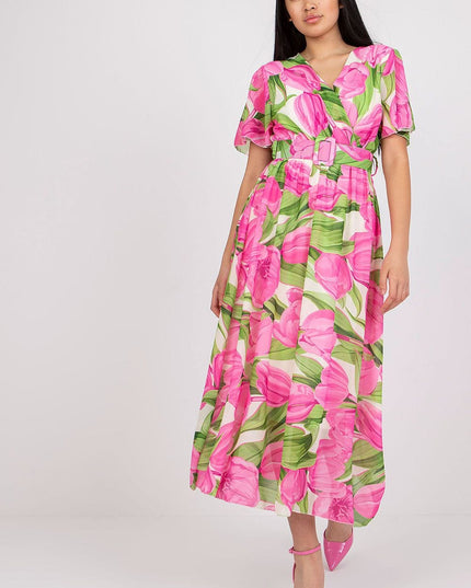 Robe d'été volantée à motifs