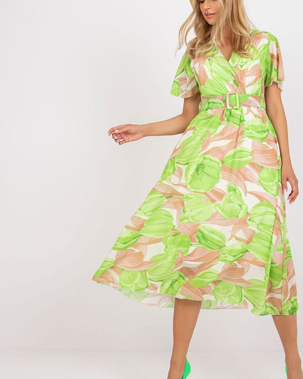 Robe d'été volantée à motifs