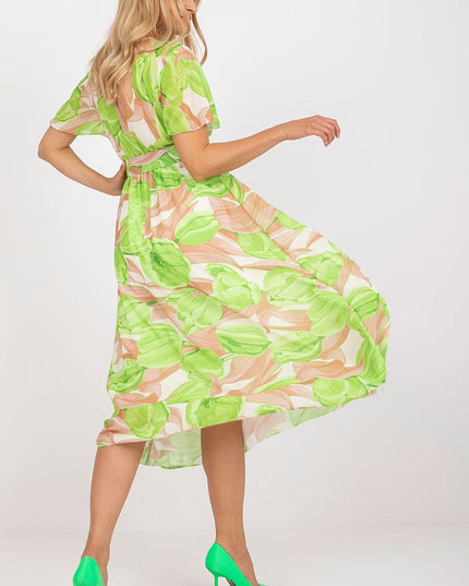 Robe d'été volantée à motifs