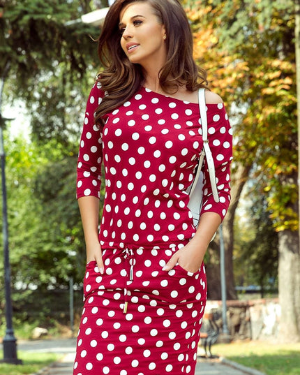 Robe sport à pois avec poches