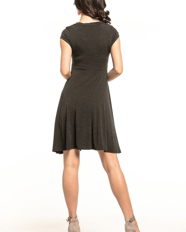 Robe midi évasée col V