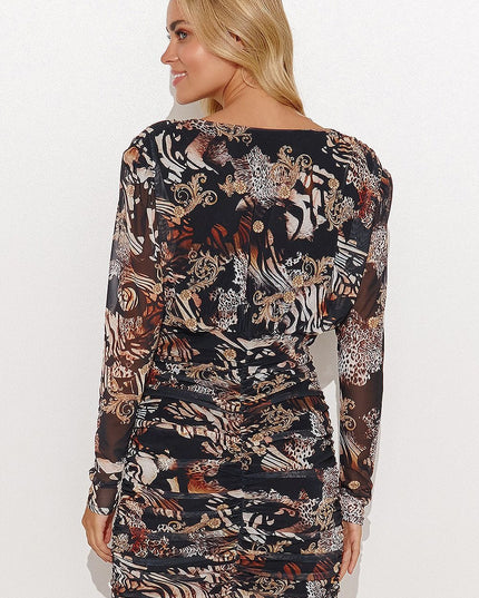 Robe mini à fleurs rouges