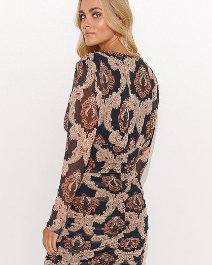 Robe mini à fleurs rouges