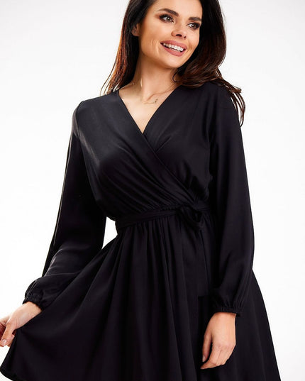 Mini robe rose manches longues