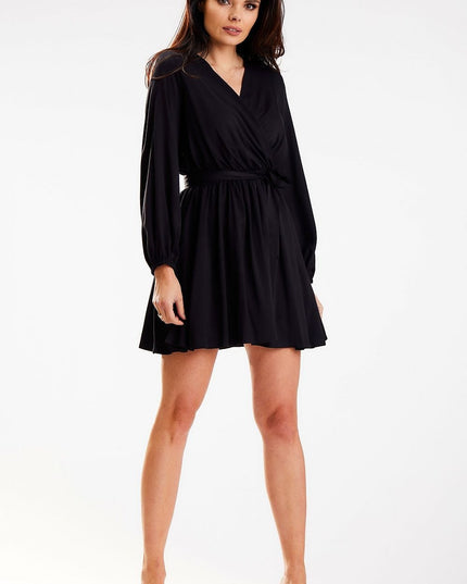 Mini robe rose manches longues