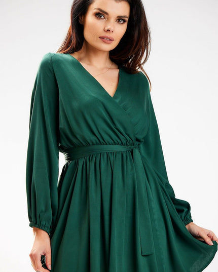 Mini robe rose manches longues