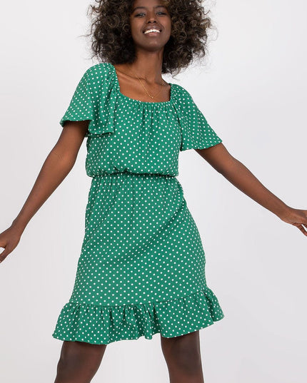 Robe à volants pois