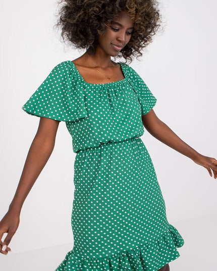 Robe à volants pois