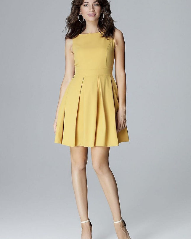 Robe jaune sans manches élégante