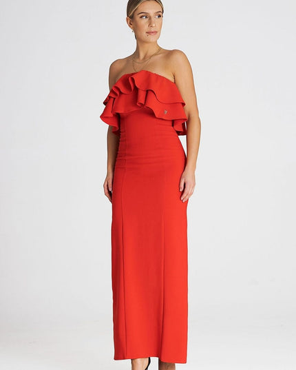 Robe longue élégante sans manches