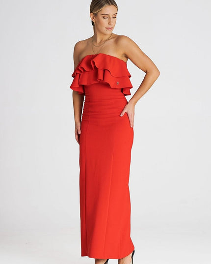 Robe longue élégante sans manches