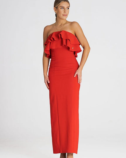 Robe longue élégante sans manches