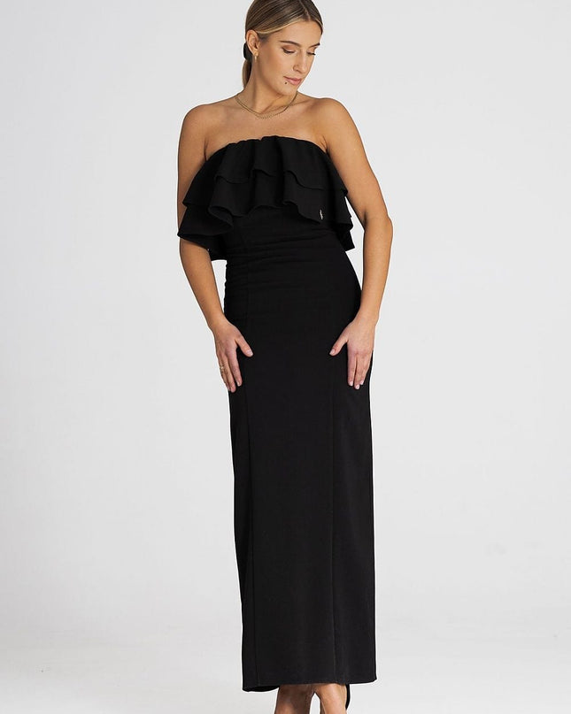 Robe longue élégante sans manches