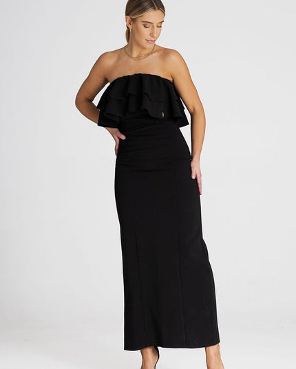 Robe longue élégante sans manches