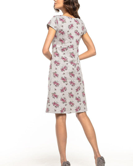 Robe trapèze motifs floraux