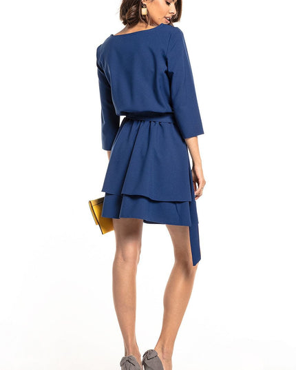 Robe verte à jupe double