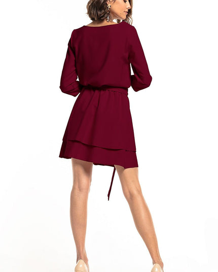 Robe verte à jupe double