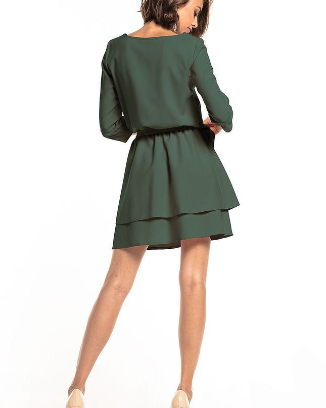 Robe verte Ă  jupe double
