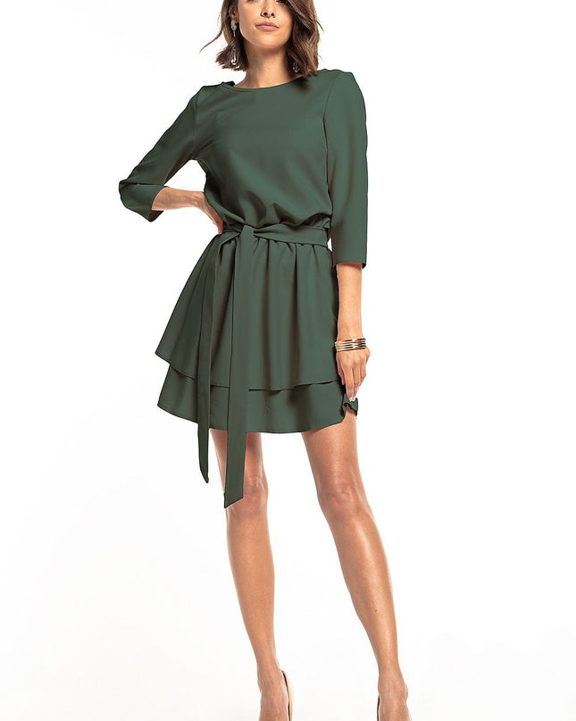 Robe verte Ă  jupe double
