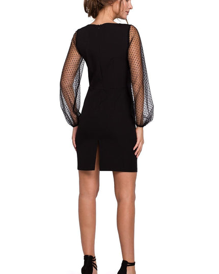 Robe courte manches transparentes