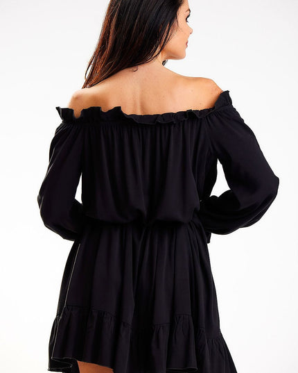 Robe espagnole manches longues volant