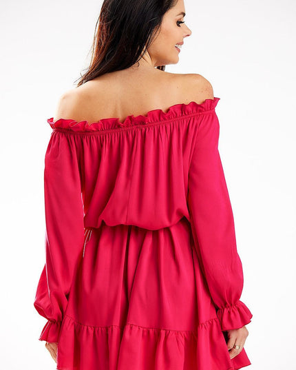 Robe espagnole manches longues volant