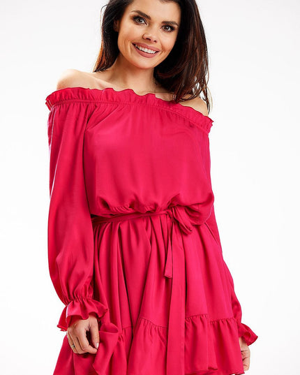 Robe espagnole manches longues volant