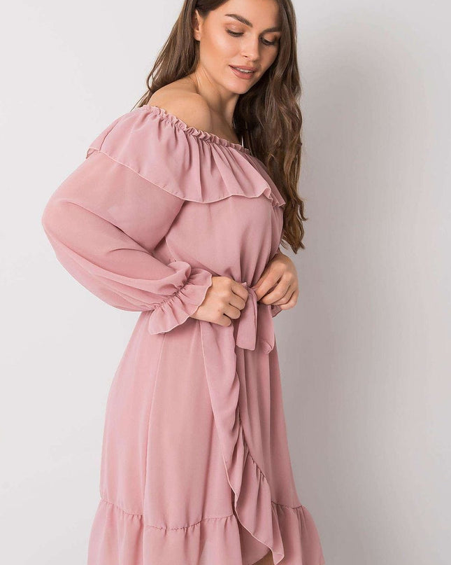 Robe espagnole à volants rose