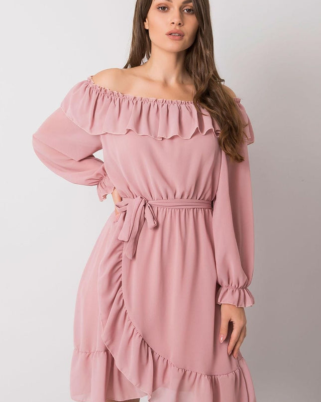 Robe espagnole à volants rose