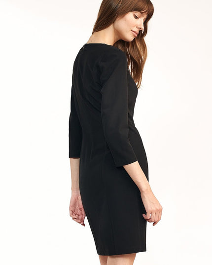 Robe ajustée bleue classique