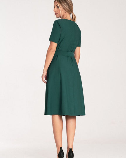 Robe midi classique à plis