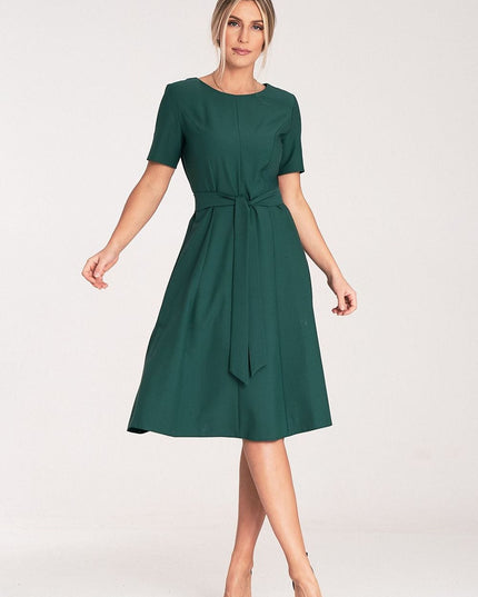 Robe midi classique à plis