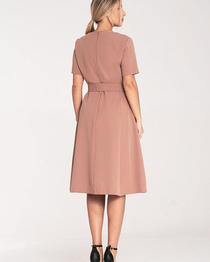 Robe midi classique à plis