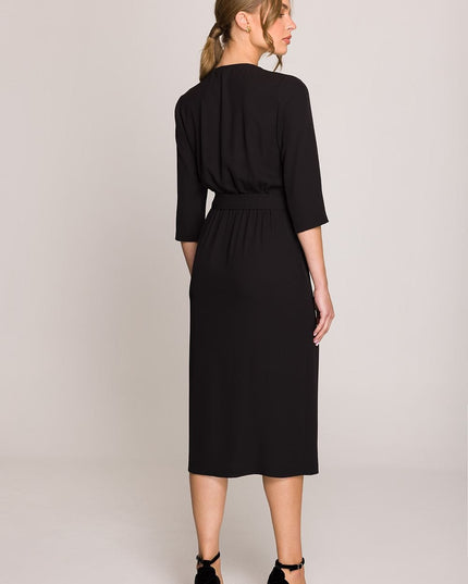 Robe midi ajustée portefeuille