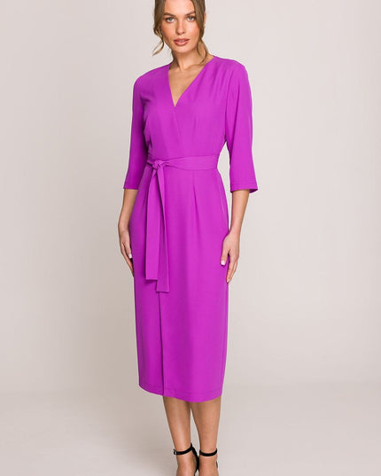 Robe midi ajustée portefeuille