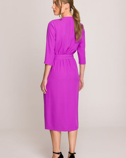 Robe midi ajustée portefeuille