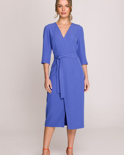 Robe midi ajustée portefeuille