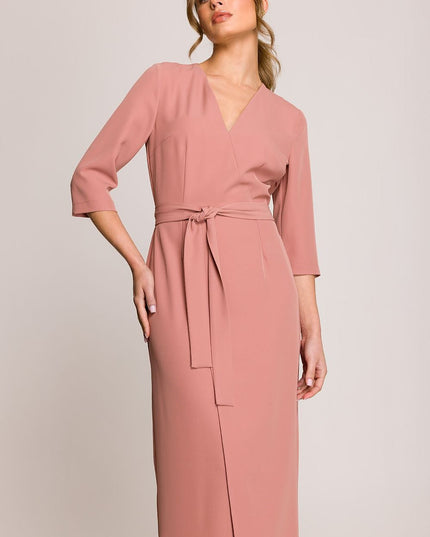 Robe midi ajustée portefeuille