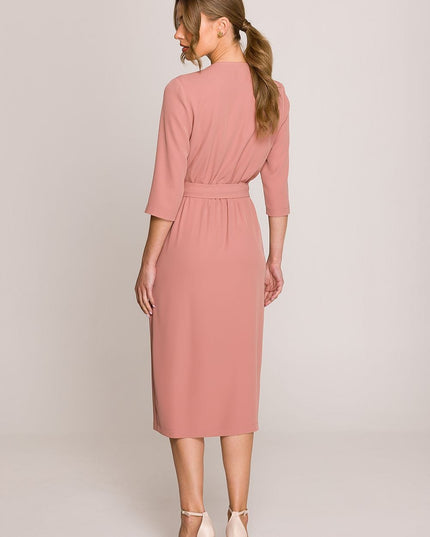 Robe midi ajustée portefeuille