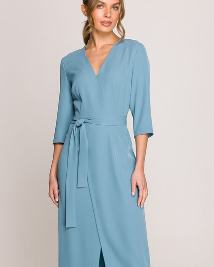 Robe midi ajustée portefeuille