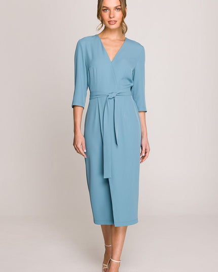 Robe midi ajustée portefeuille