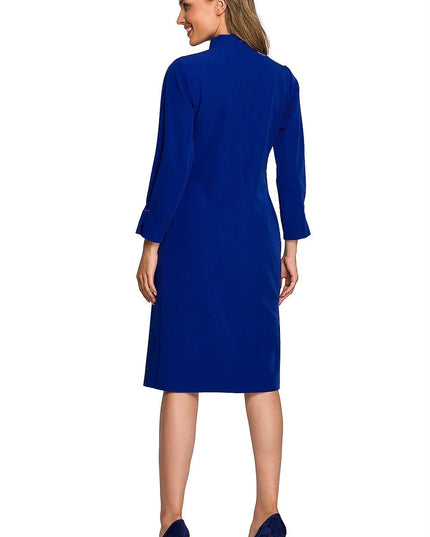 Robe verte col montant