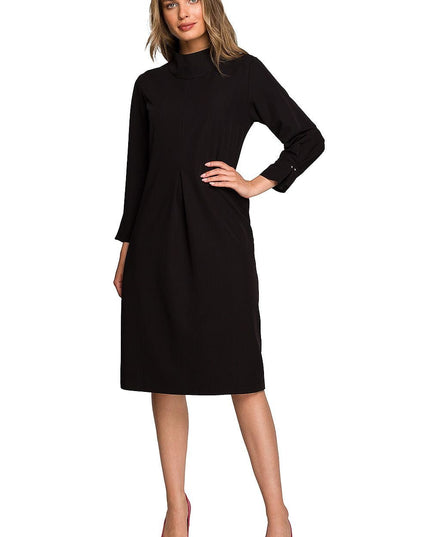 Robe verte col montant