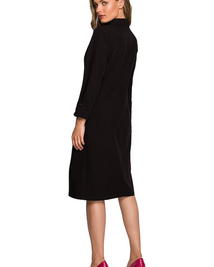 Robe verte col montant